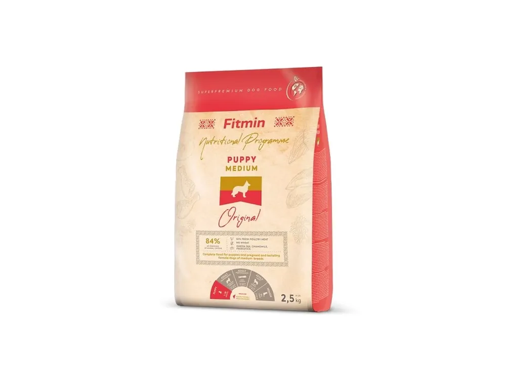 Originální Fitmin Medium Puppy krmivo pro štěňata 2,5kg