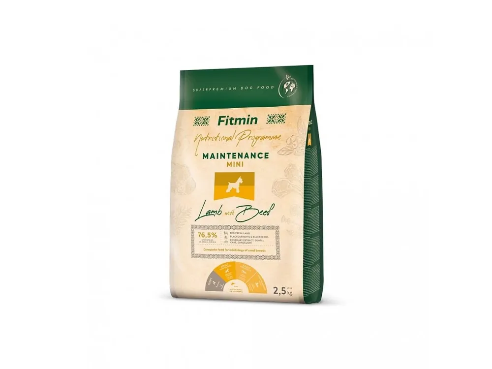 Sezónní Sleva Fitmin Mini jehněčí s hovězím 2,5kg