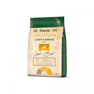 Nejprodávanější Fitmin Mini Light Senior jehněčí s hovězím 2,5kg