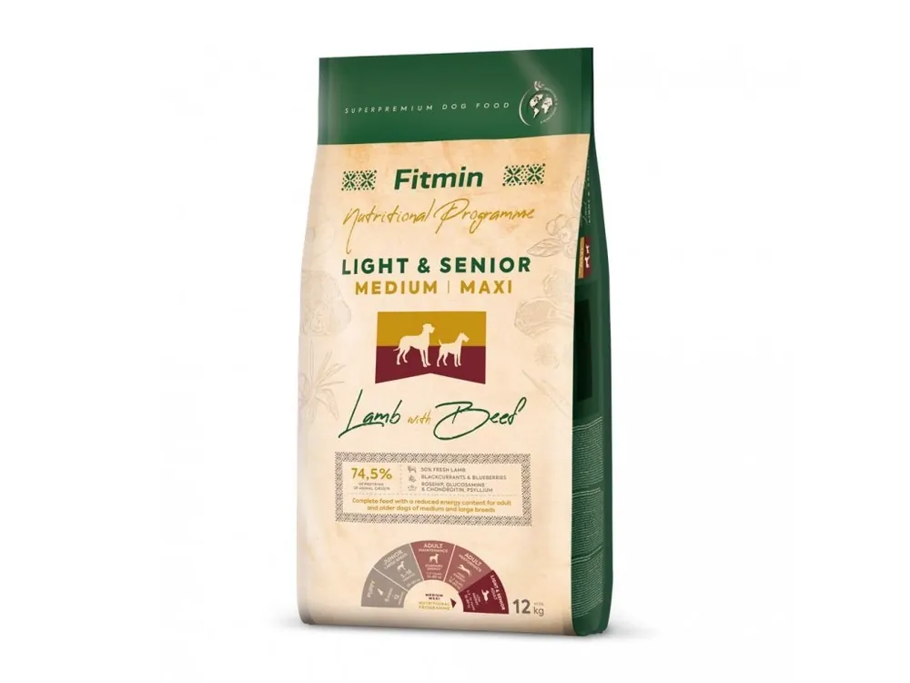 Fitmin Medium Maxi Light Senior jehněčí s hovězím 12kg Akce