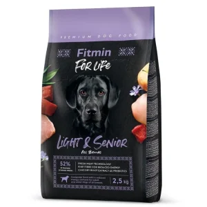 Časově Omezené Fitmin dog For Life Light & Senior drůbeží, vepřové, hovězí pro tlusťochy a starší psy 2,5kg