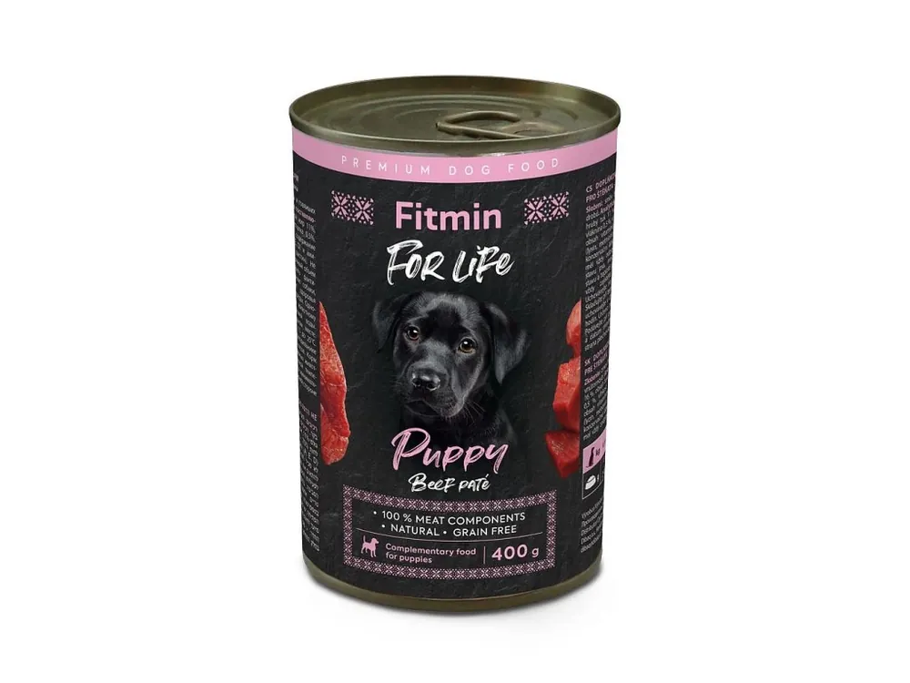 Oblíbený Fitmin For Life Hovězí konzerva pro štěňata 400g
