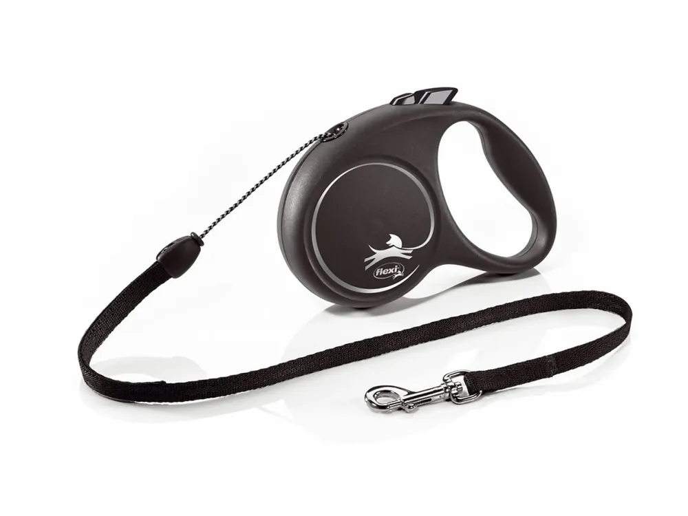 Vodítko FLEXI Black Design lanko 5m/20kg "M" stříbrná 1ks Nejlepší Cena