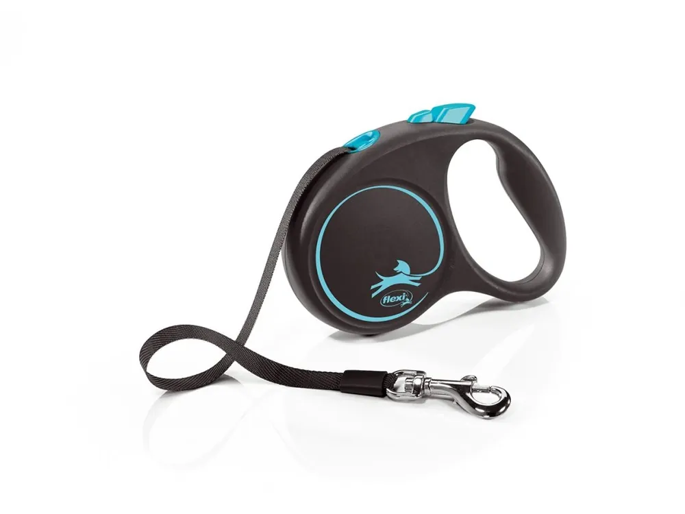 Must-Have Vodítko FLEXI Black Design pásek 5m/15kg "S" modrá 1ks