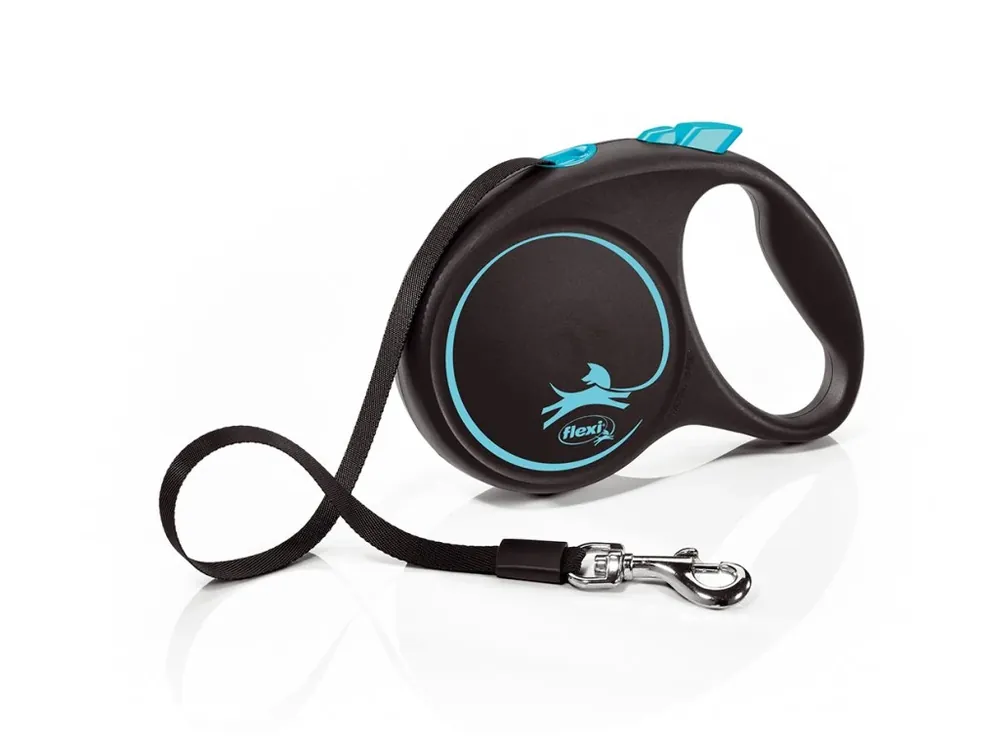Vodítko FLEXI Black Design pásek 5m/25kg "M" modrá 1ks Cenový Hit