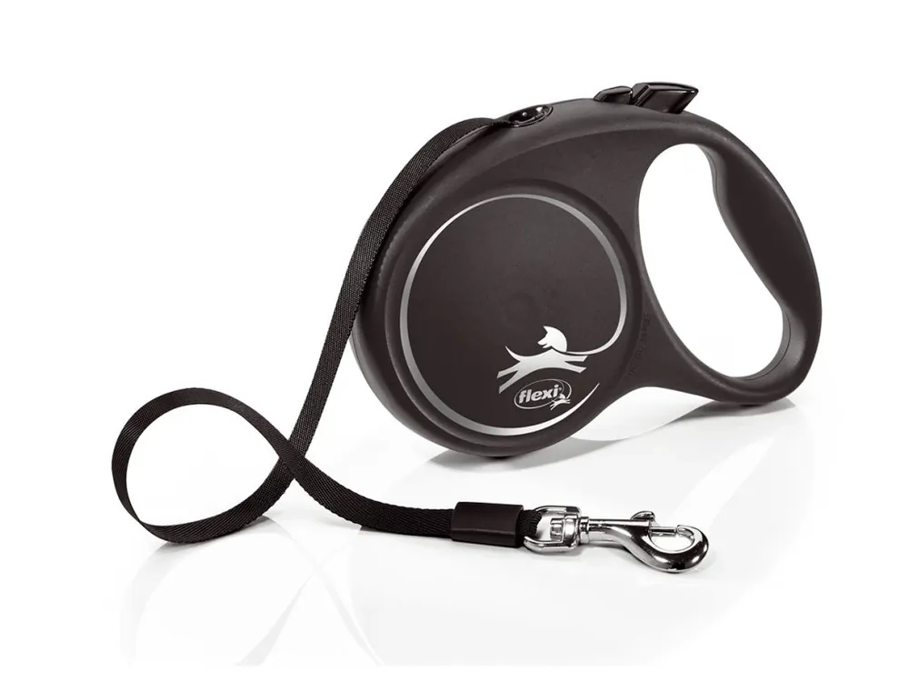 Koupit Online Vodítko FLEXI Black Design pásek 5m/50kg "L" stříbrná 1ks
