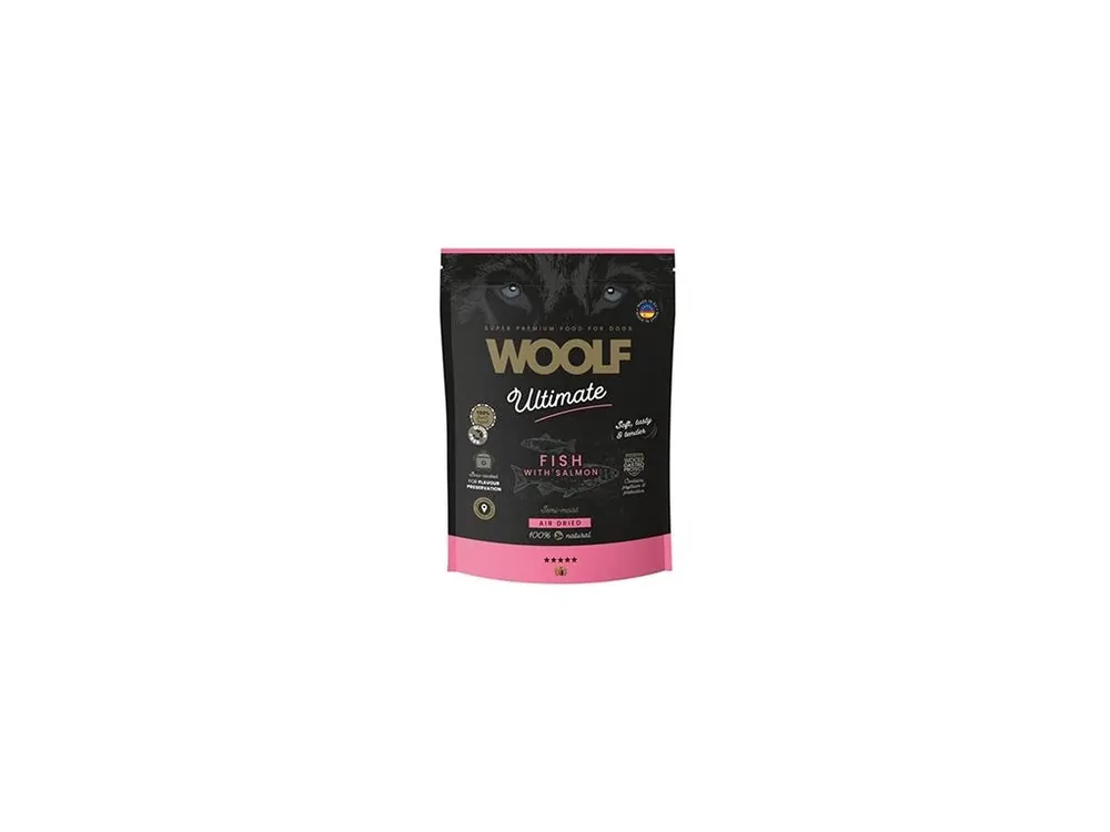 Víkendová Akce WOOLF Ultimate DogFood Semi-Moist Fish with Salmon 1kg