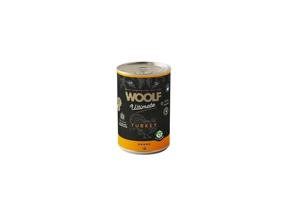 Objednat Nyní WOOLF Ultimate DogFood konz. Turkey 400g