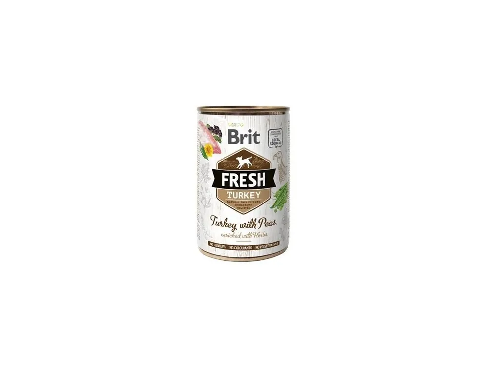 Brit Fresh Dog konz Turkey with Peas 400g Nejlepší Volba