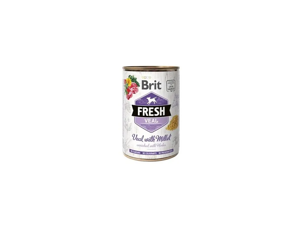 Brit Fresh Dog konz Veal with Millet 400g Bezpečná Platba