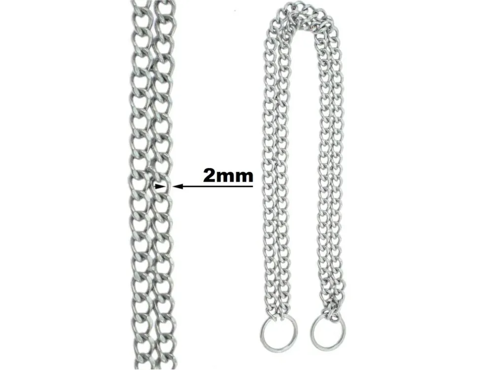 Nová Kolekce Stahovací obojek dvouřadý ø materiálu 2mm délka 45cm