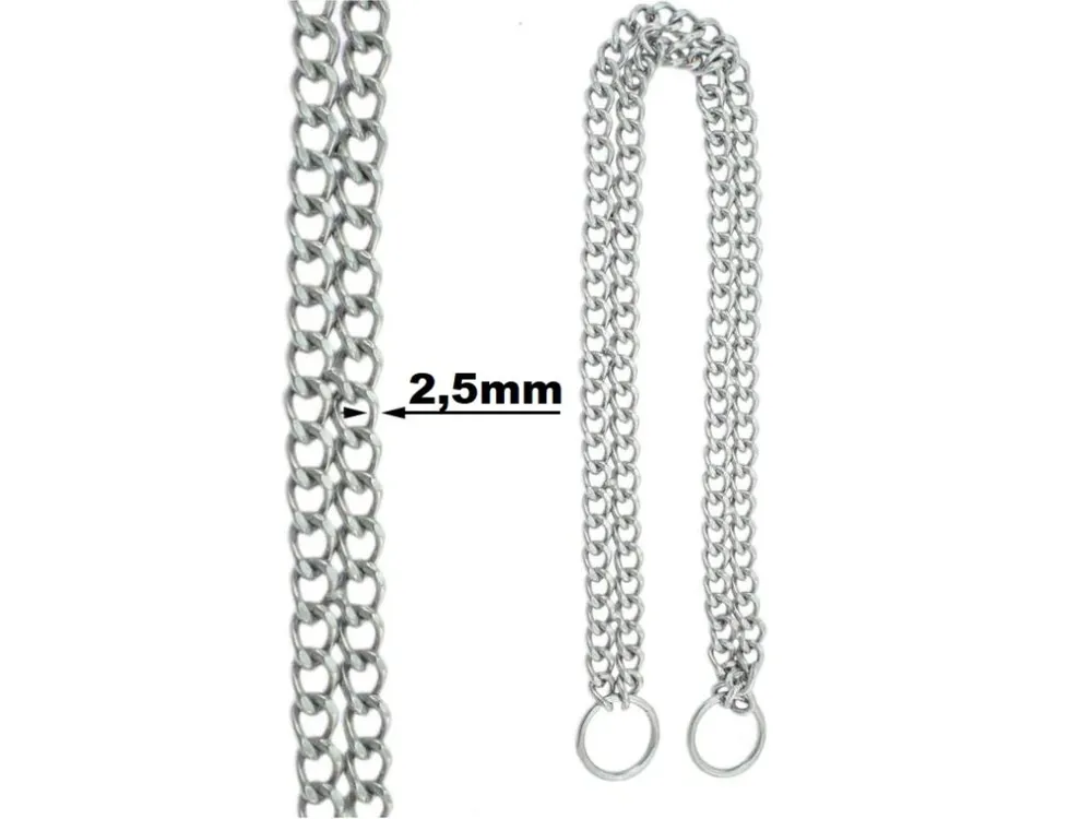 Stahovací obojek dvouřadý ø materiálu 2,5mm délka 60cm Vysoce Kvalitní