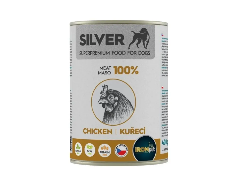 Akční Nabídka Silver Dog Kuřecí 100% masa 400g