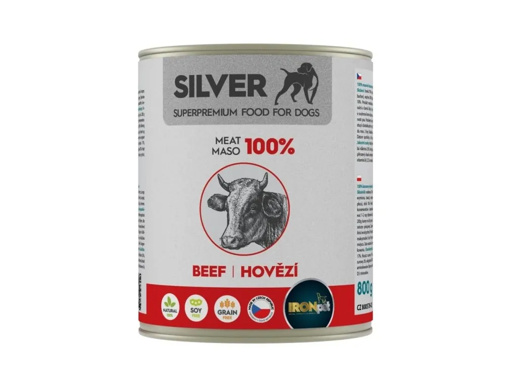 Silver Dog Hovězí 100% masa 800g Značkový