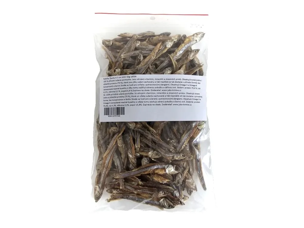 Rybičky Šproty (4 - 7 cm) JUKO 50 g Zlevněný