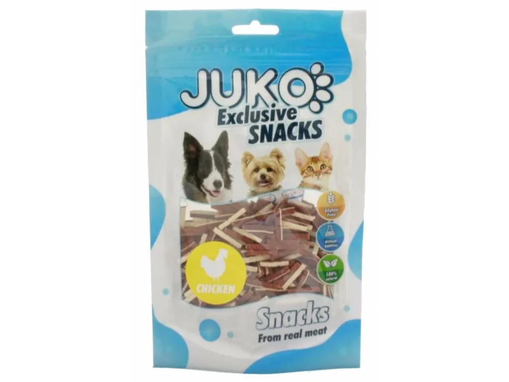 Oblíbený JUKO Snacks Mini Chicken, Liver & Fish stick 70 g
