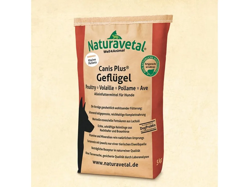 Nová Kolekce Naturavetal CANIS PLUS kuřecí maso malé granule 5kg