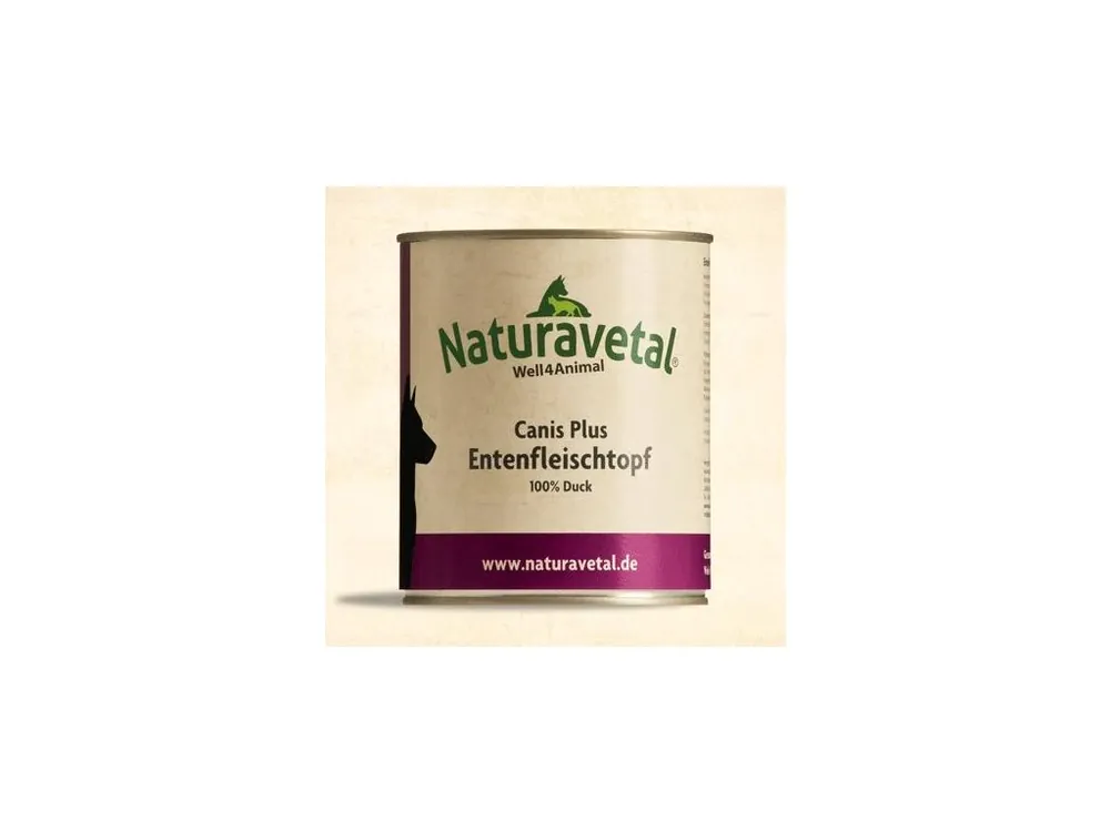 Koupit Online Naturavetal Canis Plus konzerva Kachní maso 800g