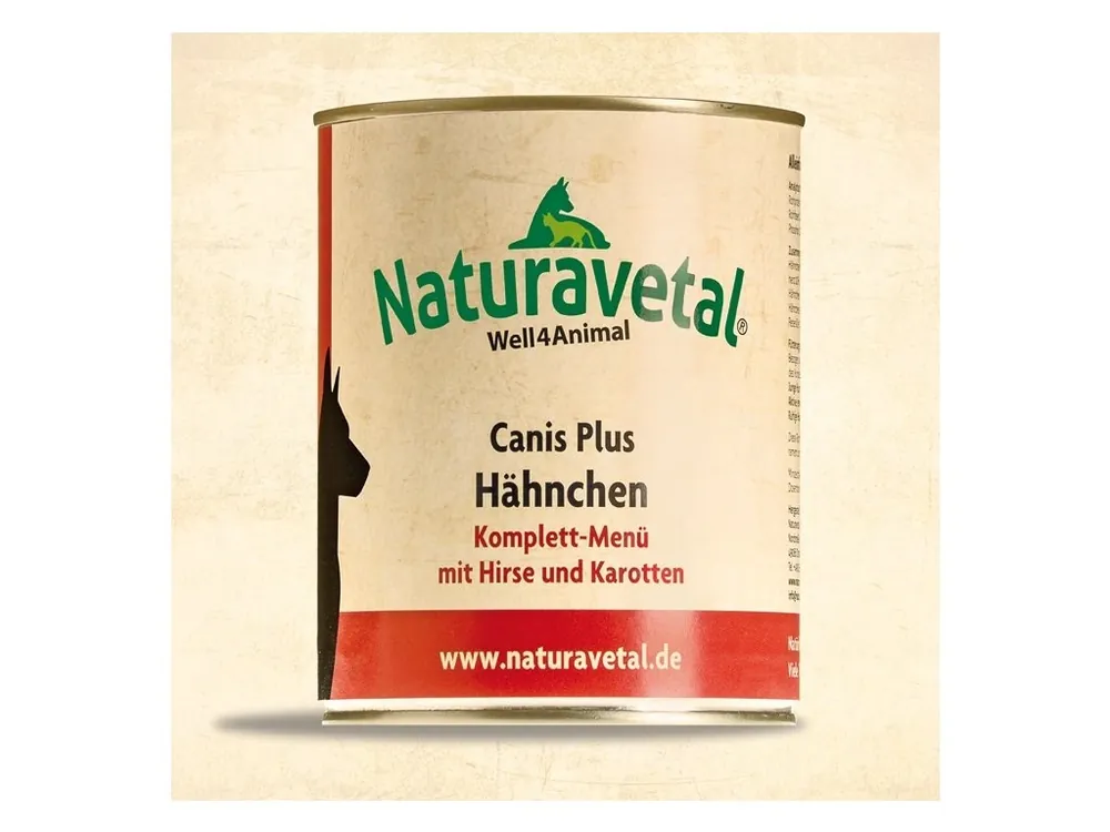 Naturavetal Canis Plus konzerva Kuřecí maso s prosem a karotkou 800g Přímo Od Výrobce