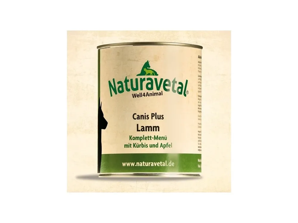 Naturavetal Canis Plus konzerva Jehněčí maso s dýní a jablkem 800g Víkendová Akce