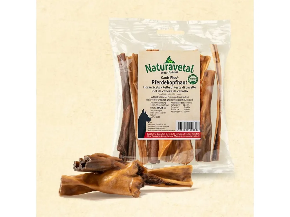 Ověřený Naturavetal Canis Plus proužky z Koňské kůže 200g