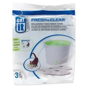 Vysoce Kvalitní Náplň Catit uhlí a molitan pro Fresh&Clear 3ks