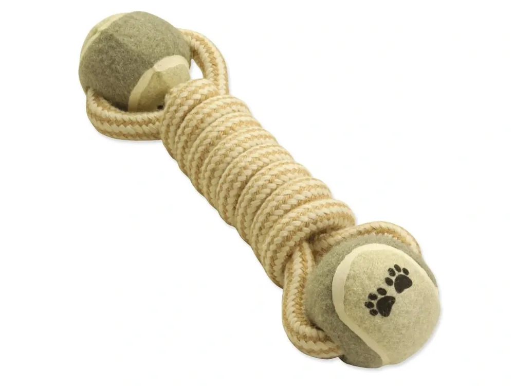 Hračka Dog Fantasy přetahovadlo Juta 2 tenisáky 28cm Nejlepší Cena