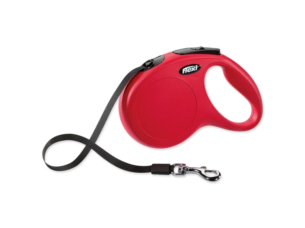 Vodítko FLEXI Classic New páska červené M - 5 m 1ks Víkendová Akce