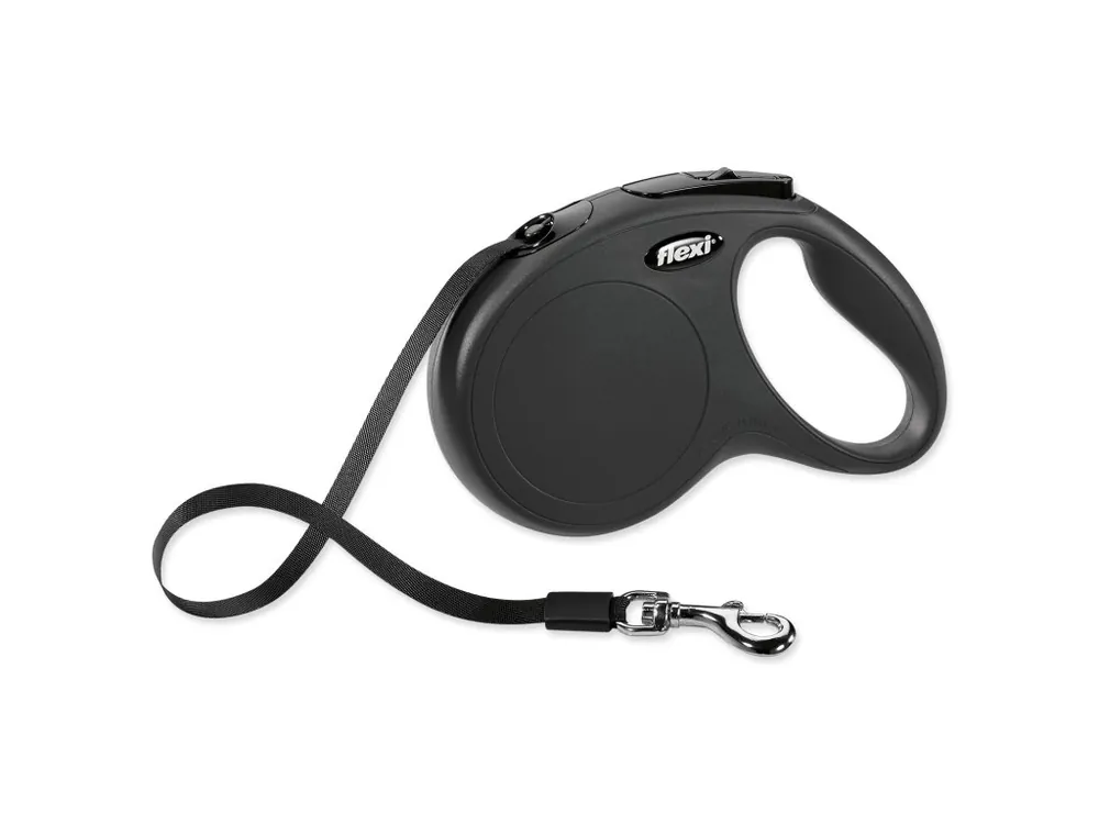 Vodítko FLEXI Classic New páska černé M - 5 m 1ks Akce