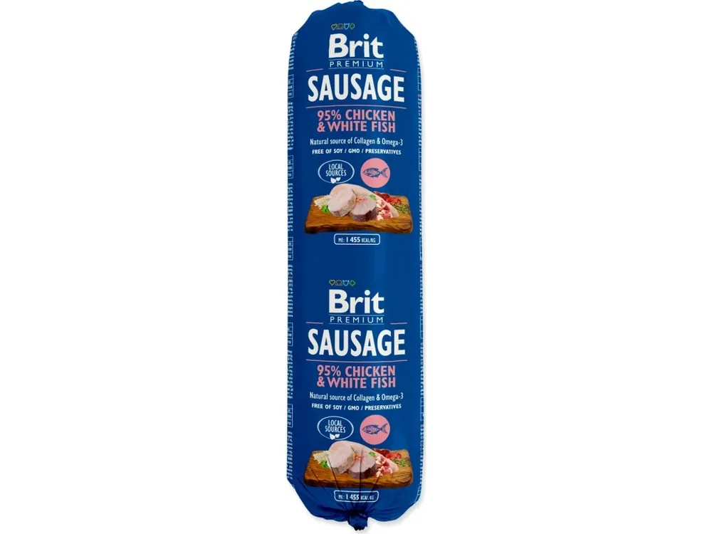 Akční Nabídka Salám BRIT Premium Dog Sausage Chicken & White fish 800g