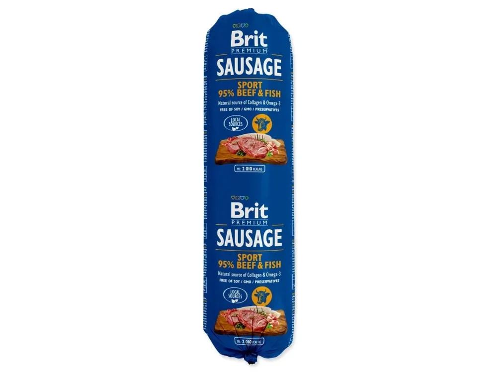 Salám Brit Sausage Sport hovězí a ryby 800g Autentický
