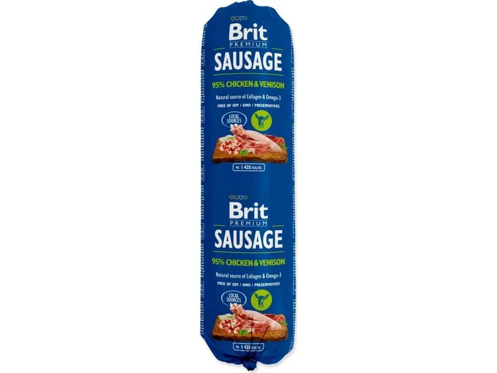 Salám BRIT Premium Dog Sausage Chicken & Venison 800g Vrácení Zdarma