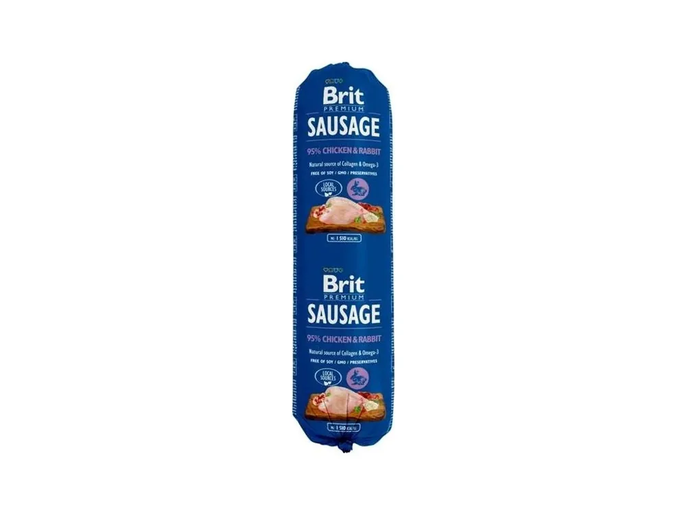 Salám BRIT Premium Dog Sausage Chicken & Rabbit 800g Objednat Nyní