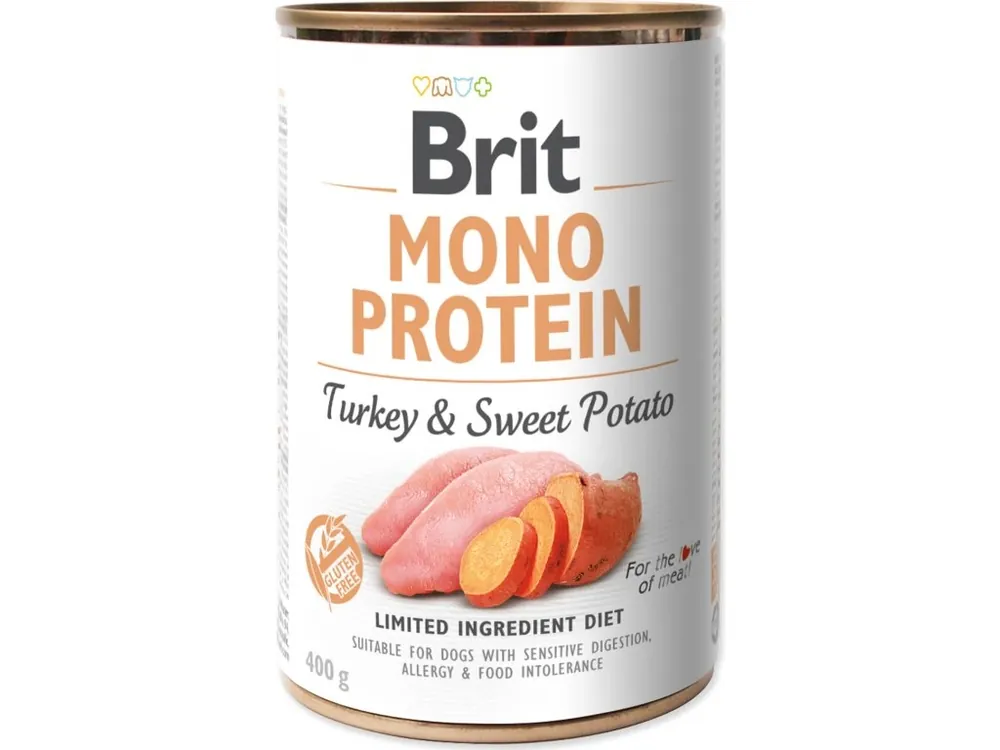 Konzerva BRIT Mono Protein Krůta a sladký brambor 400g Novinka