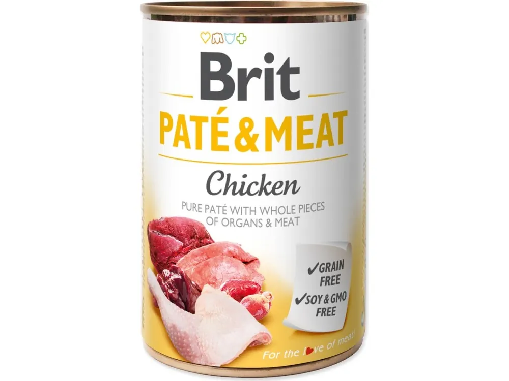 Cenově Výhodný Konzerva BRIT Paté & Meat Kuře 400g