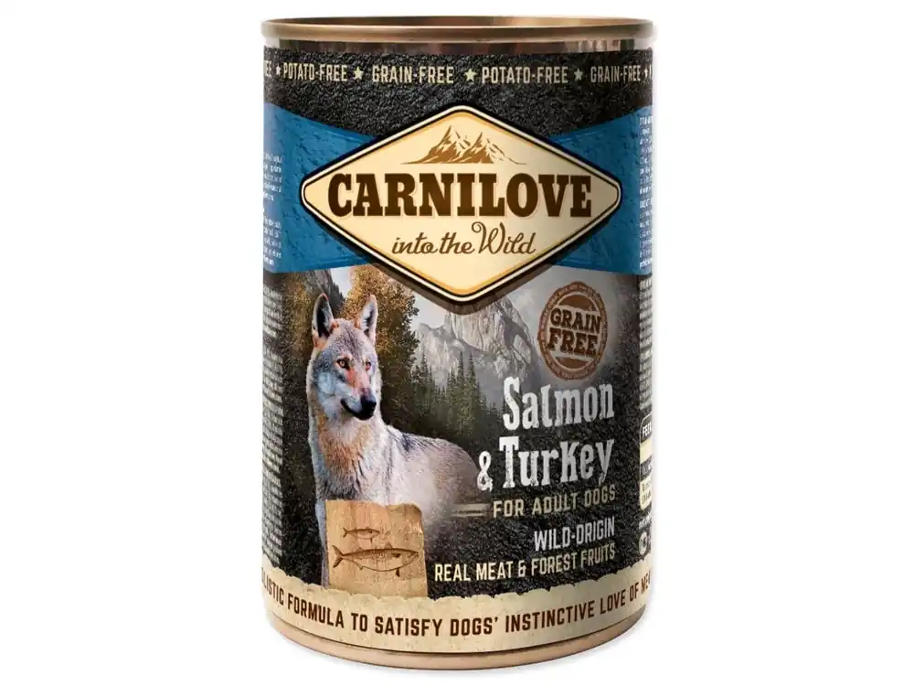Konzerva Carnilove Dog Wild Meat losos a krůta 400g Aktuální