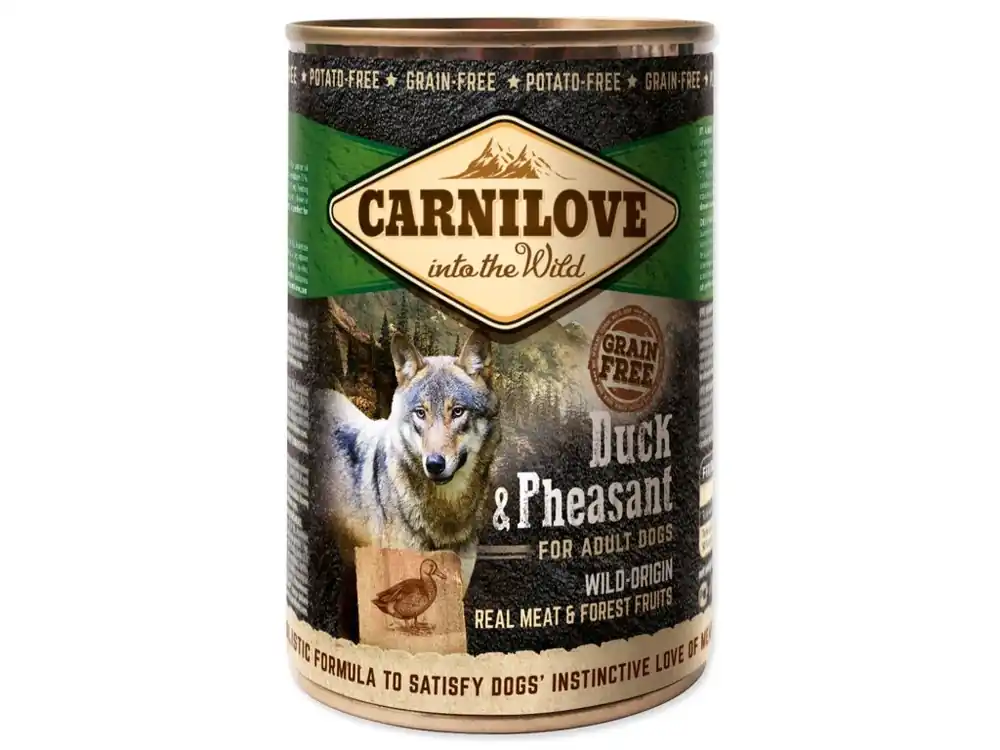 Konzerva Carnilove Dog Wild Meat kachna a bažant 400g Levný