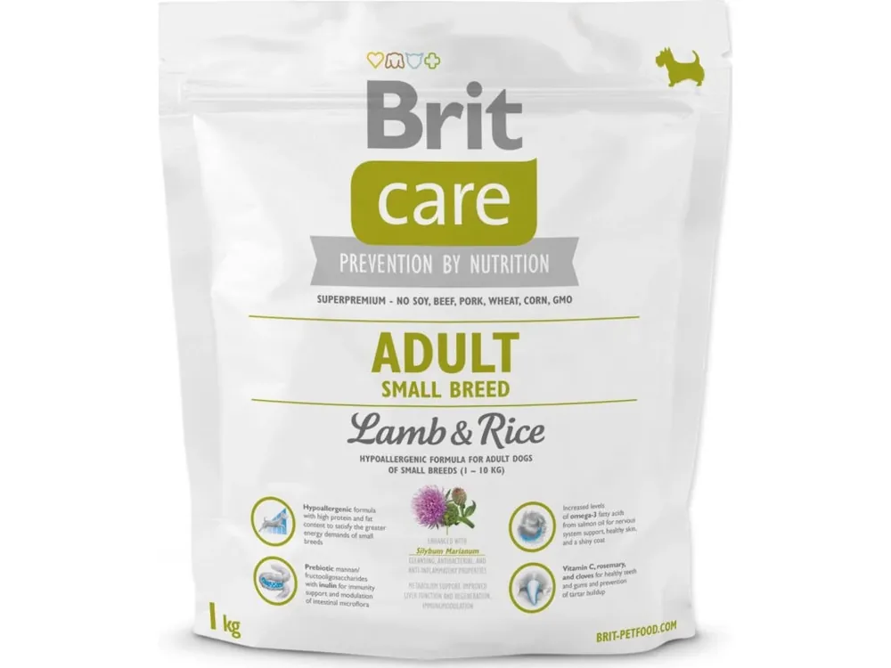 Brit Care Dog Adult Small Breed Lamb & Rice 1 kg Akční Cena