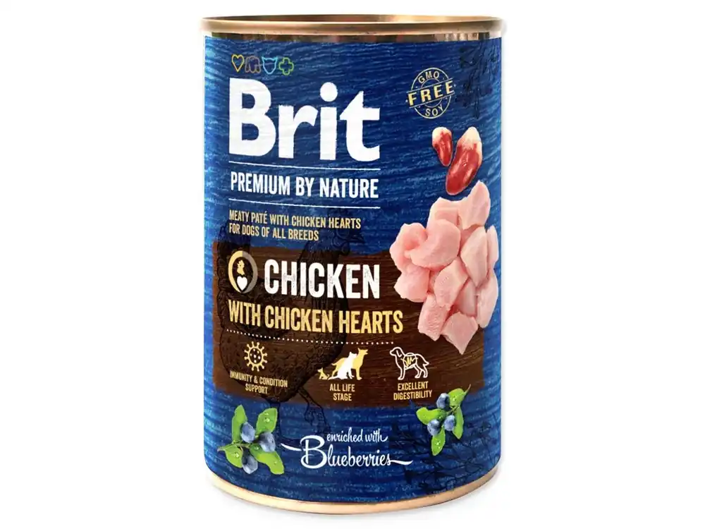 BRIT Premium by Nature paté kuře se srdíčky 400g Aktuální