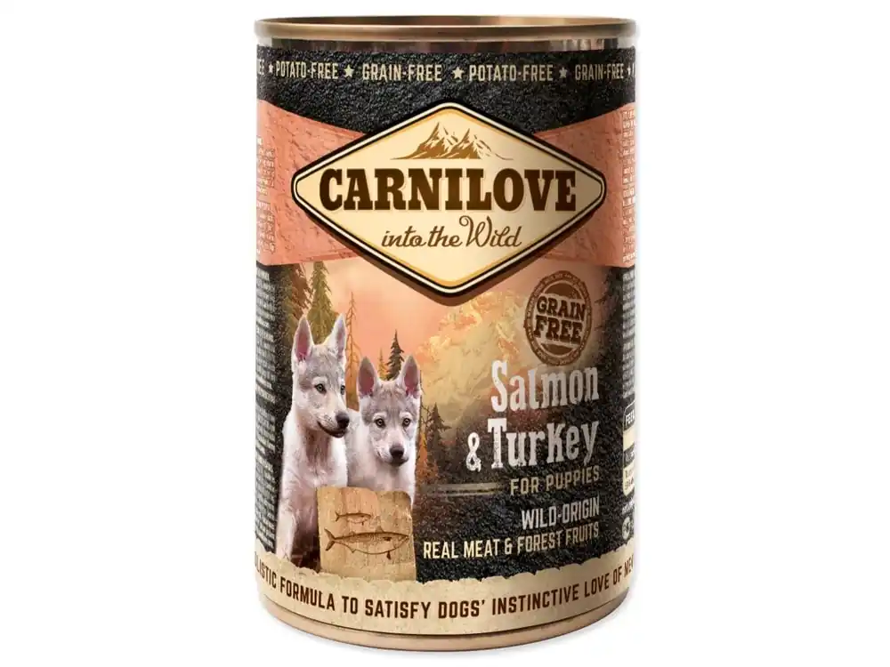 Cenově Výhodný Konzerva Carnilove Wild Meat Puppy losos a krůta 400g