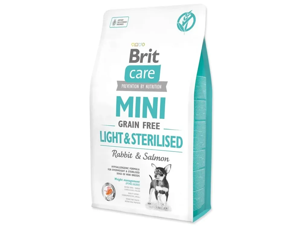Krmivo Brit Care Mini Grain Free Light & Sterilised 2kg Vysoce Kvalitní