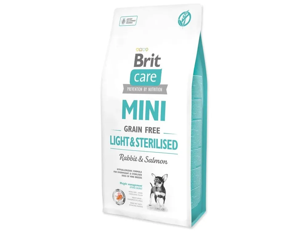Krmivo Brit Care Mini Grain Free Light & Sterilised 7kg Sleva