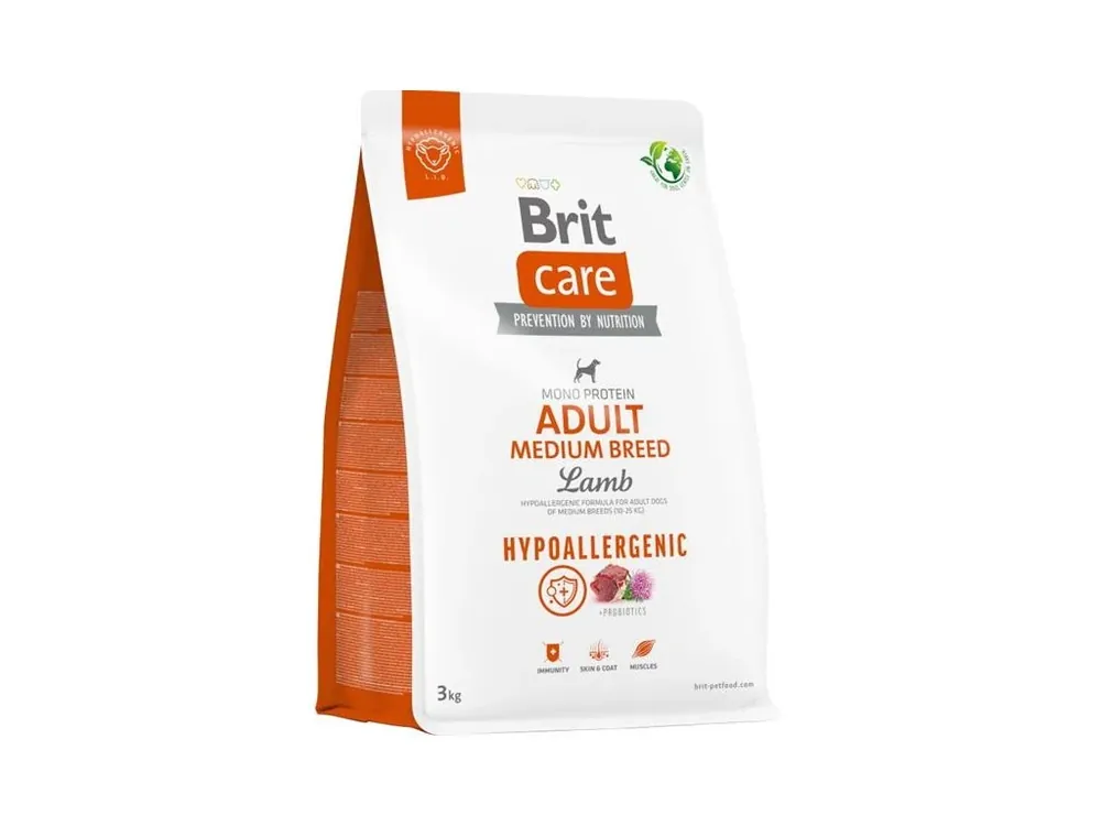 Objednat Nyní Brit Care Dog Hypoallergenic Adult Medium Breed Lamb 3kg