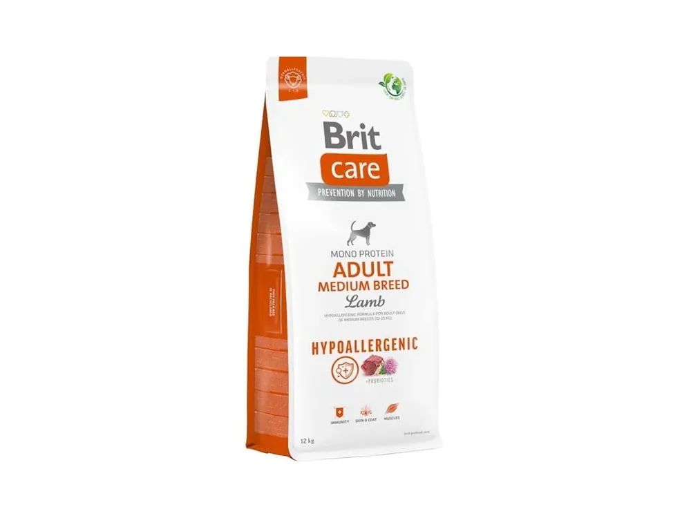 Sleva Brit Care Dog Hypoallergenic Adult Medium Breed Lamb 12kg