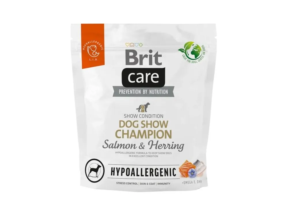 Omezená Nabídka Brit Care Dog Hypoallergenic Dog Show Champion Salmon & Herring 1kg