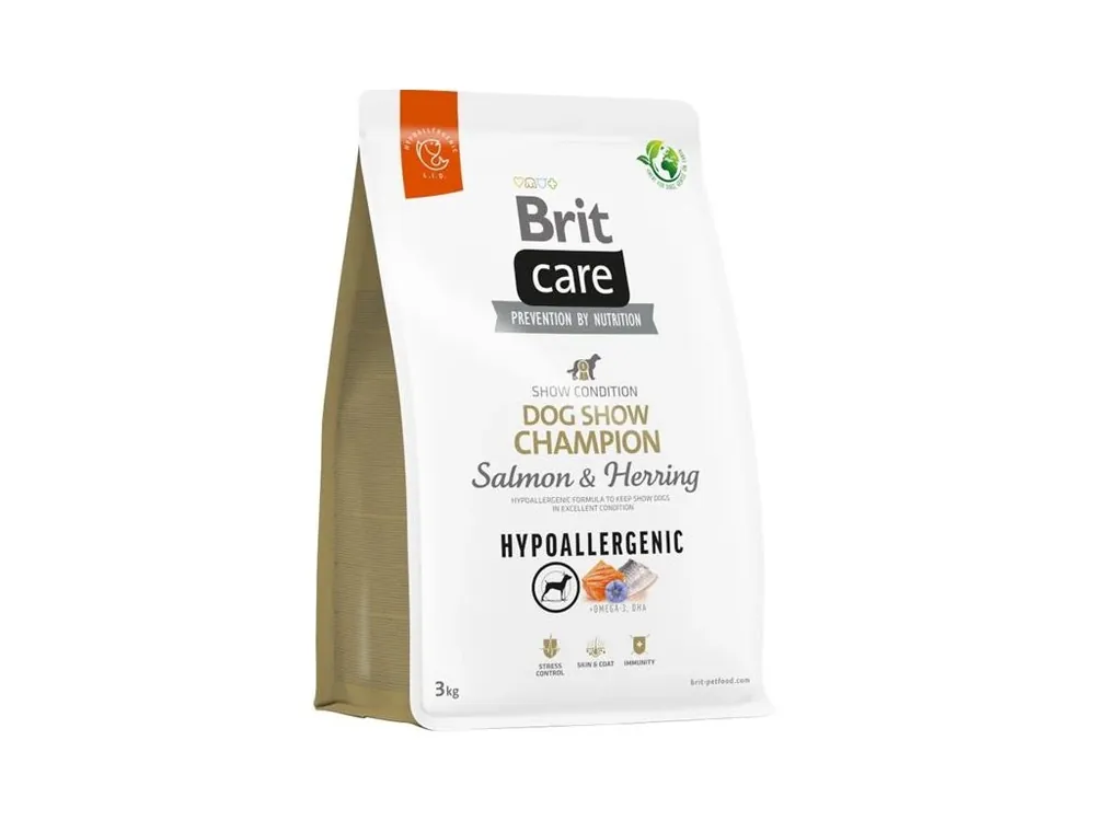 Nakupujte Hned Brit Care Dog Hypoallergenic Dog Show Champion Salmon & Herring 3kg