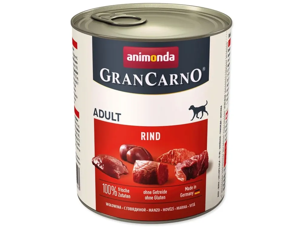 Vysoce Kvalitní Konzerva Animonda Gran Carno Adult hovězí 800g