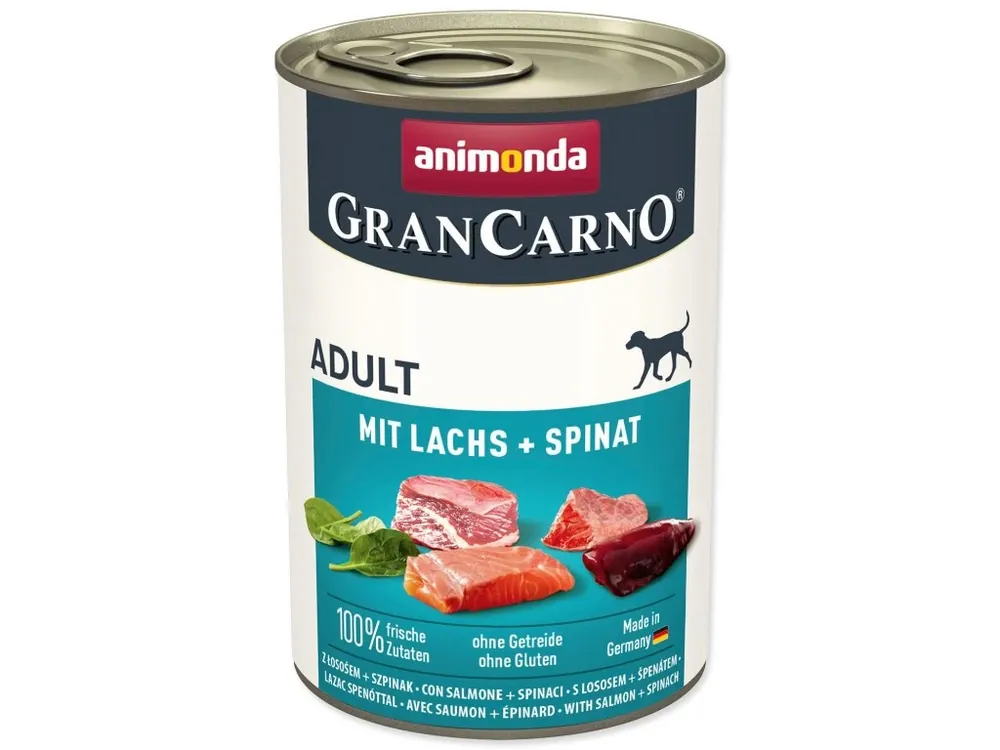 Konzerva Animonda Gran Carno Adult s lososem a špenátem 400g Nízká Cena