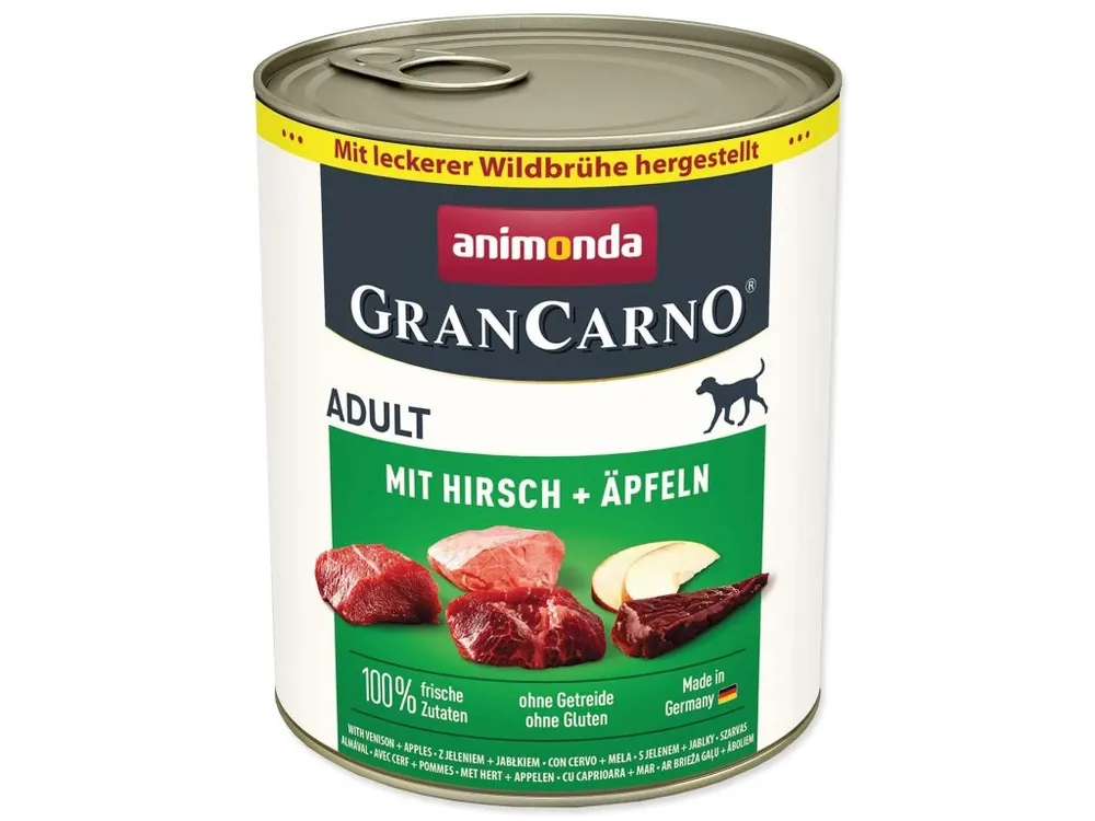 Zlevněný Konzerva Animonda Gran Carno Adult s jelenem a jablky 800g