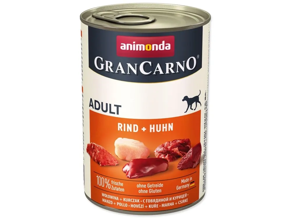 Nová Kolekce Konzerva Animonda Gran Carno Adult hovězí a kuře 400g